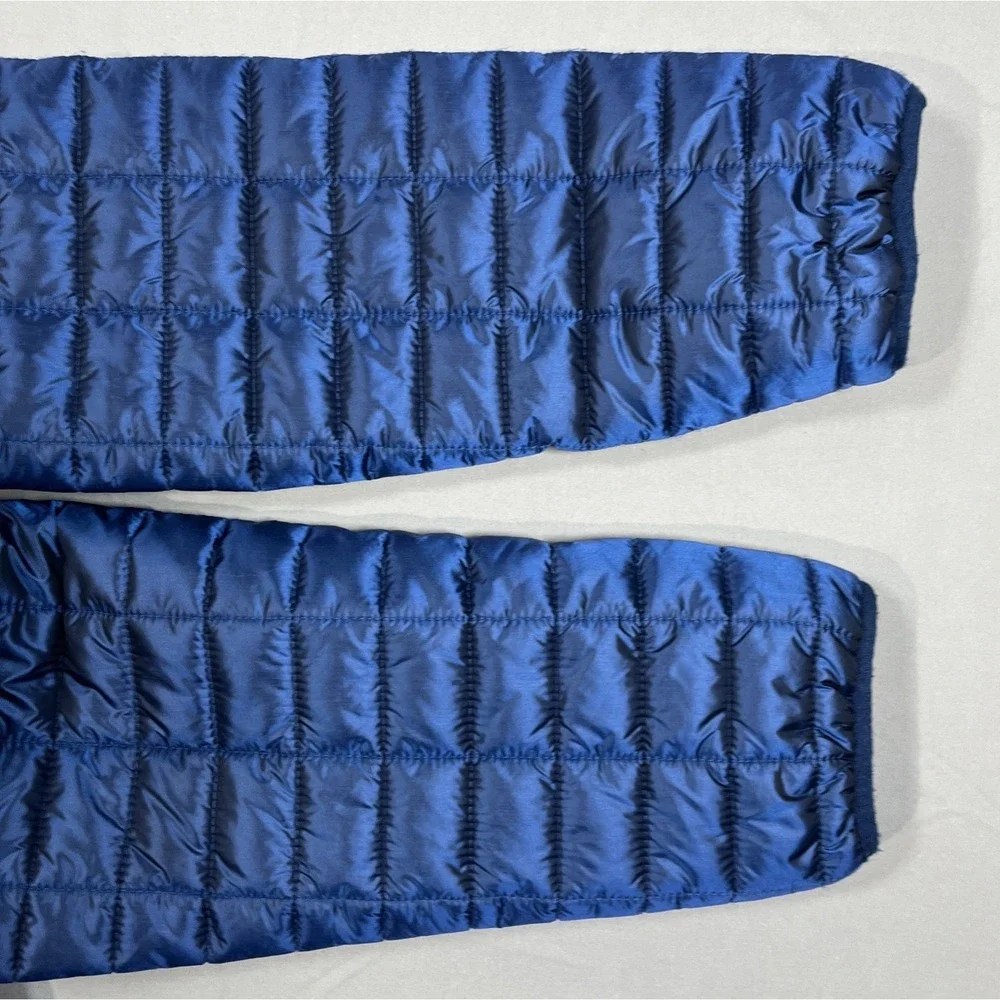 Cat &‎ Jack Youth Full Zip Hooded Fleece Quilted Puffer Jacket Glossy Blue Large